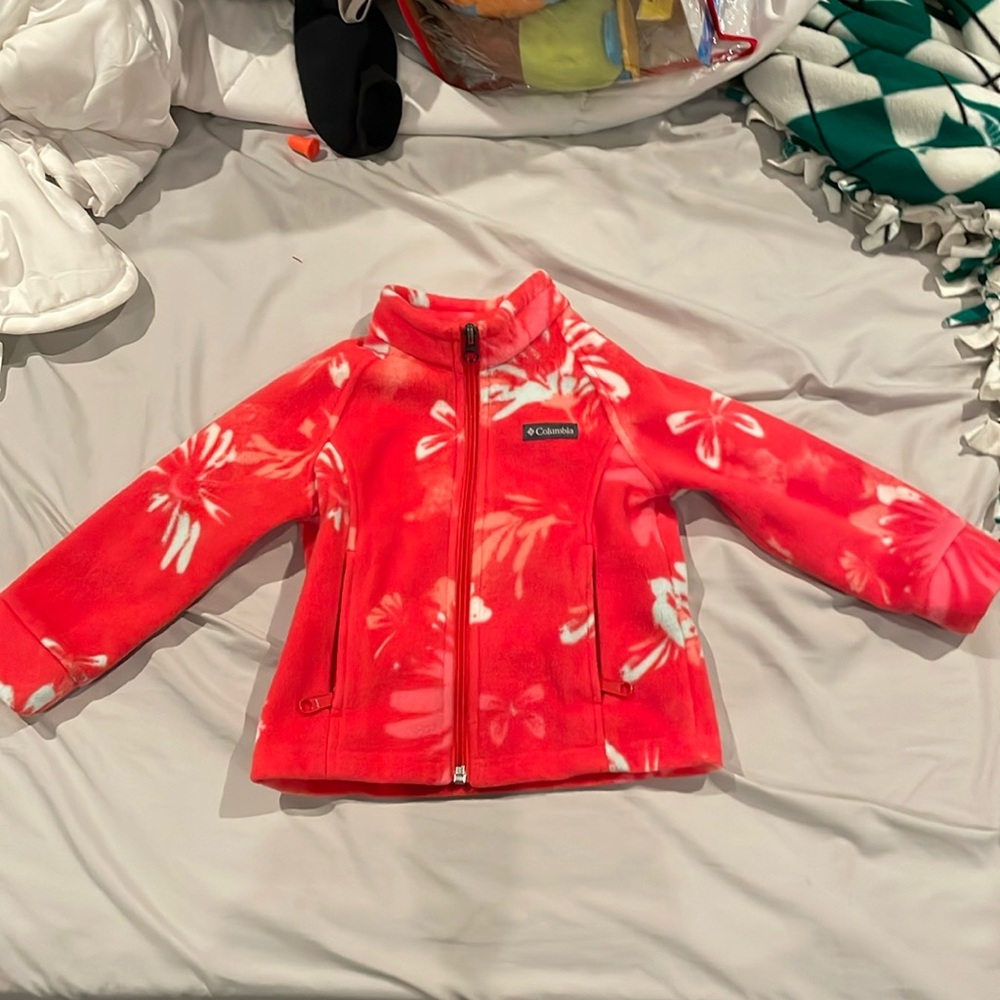 Pink and coral fleece zip
